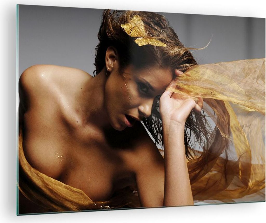 Bilder auf glas - Frau Pose Tanzen - 70x50cm - Glasbilder - Wandbilder - Kunstdruck - zum Aufhängen bereit - Wanddekoration aus Glas - Glas Bilder...