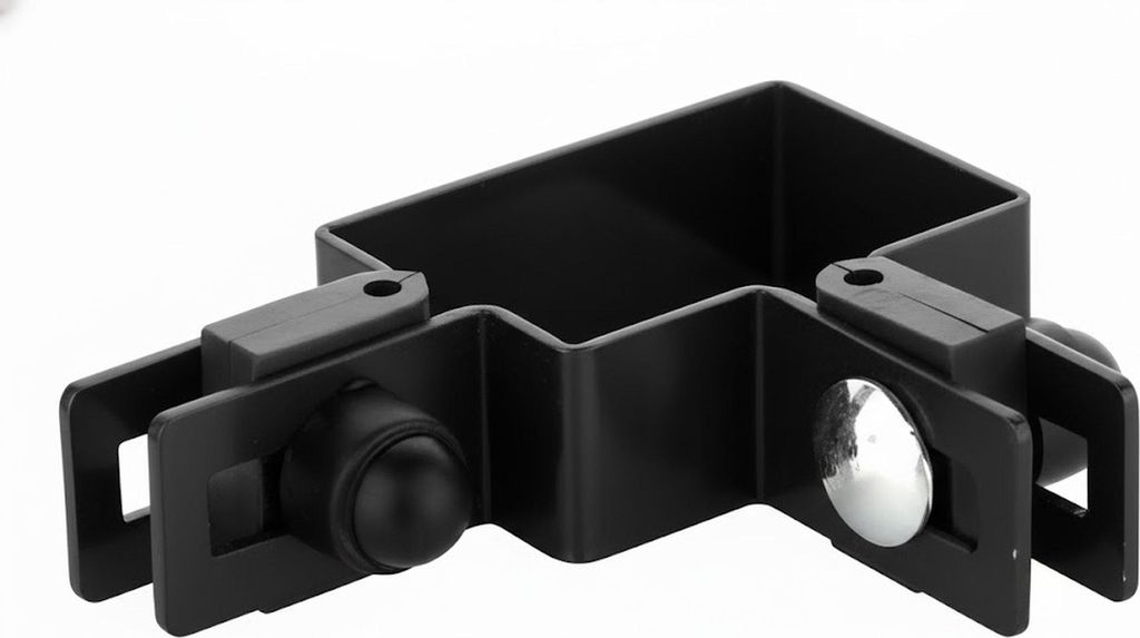 LogistSystem - Eckschelle rund SET 60x40mm für FI 6mm Draht - Schwarz - Zaunschelle für Zaunpfosten - Befestigung von Gitterstabmatten - Zaunsche...
