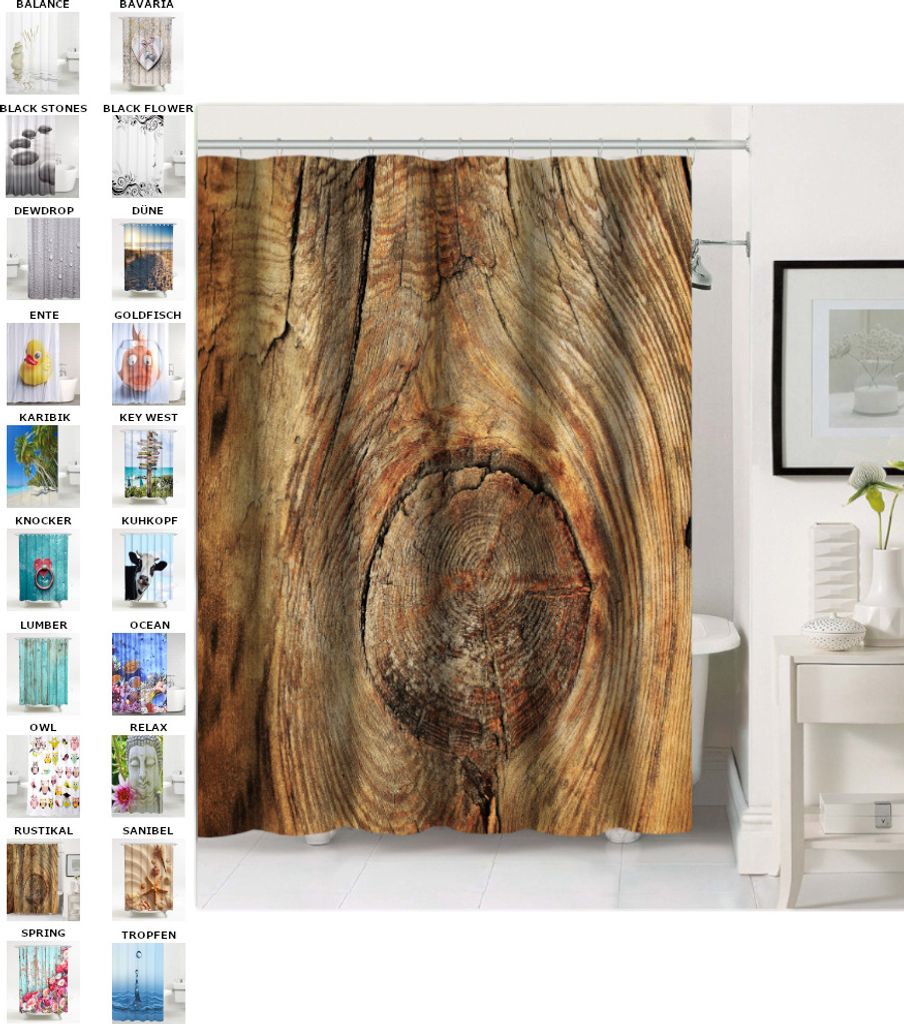 SANILO® Sprchový záves Rustic 180 x 200 cm Obrázok produktu 