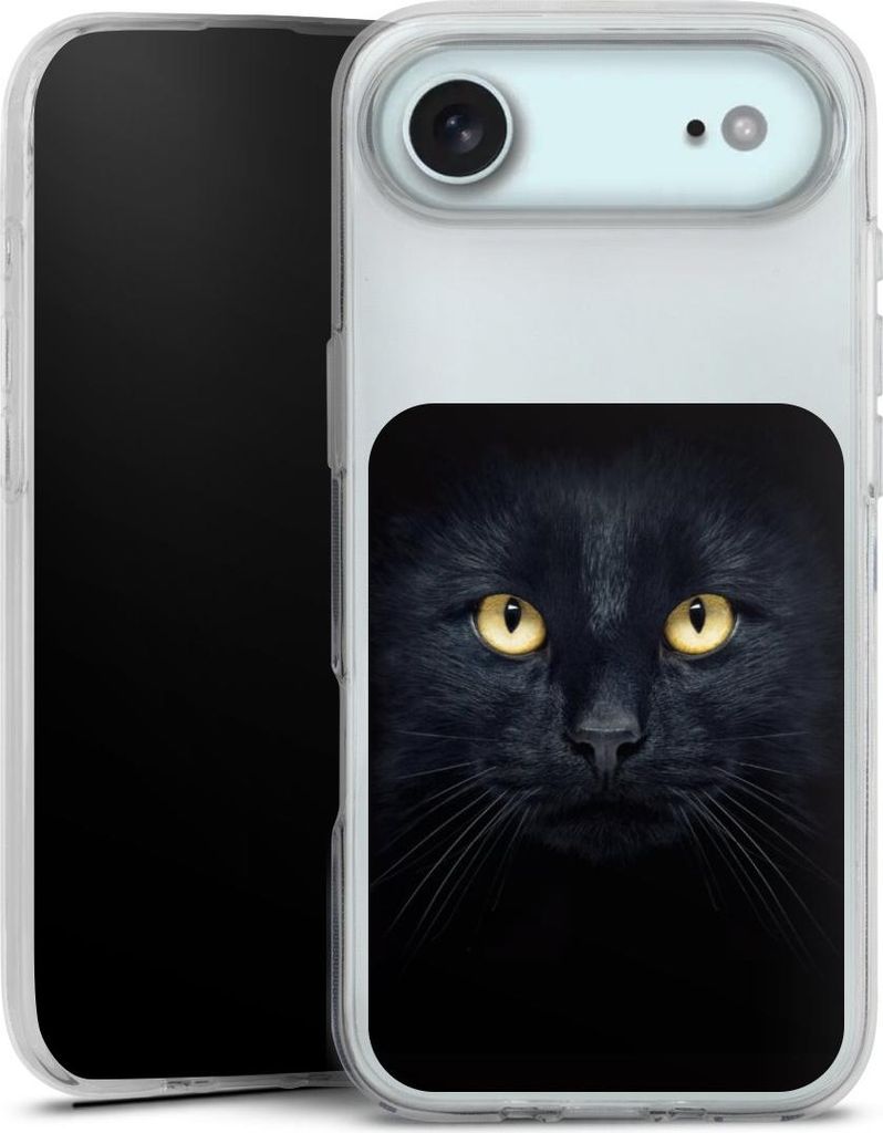 DeinDesign Handyhülle für Apple iPhone Air Silikon Hülle Case Smartphone Schutzhülle Auge Katze schwarz