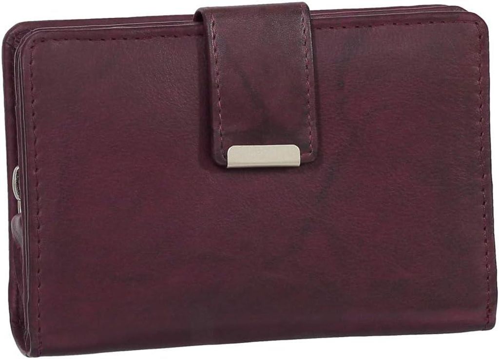RFID Damen Leder Geldbörse Portemonnaie Geldbeutel Geschenkset mit Schlüsselanhänger, 2 Geldscheinfächer, 9 Kartenfächer, Münzfach, Dokumente...