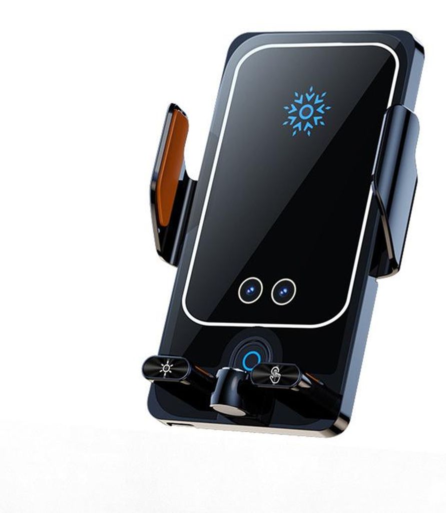 Auto Handyhalterung mit Wireless Charging 15W, Magnetische KFZ Handyhalterung mit Infrarot-Sensor, 360° Lüftungsgitter Handyhalter Auto,Schwarz