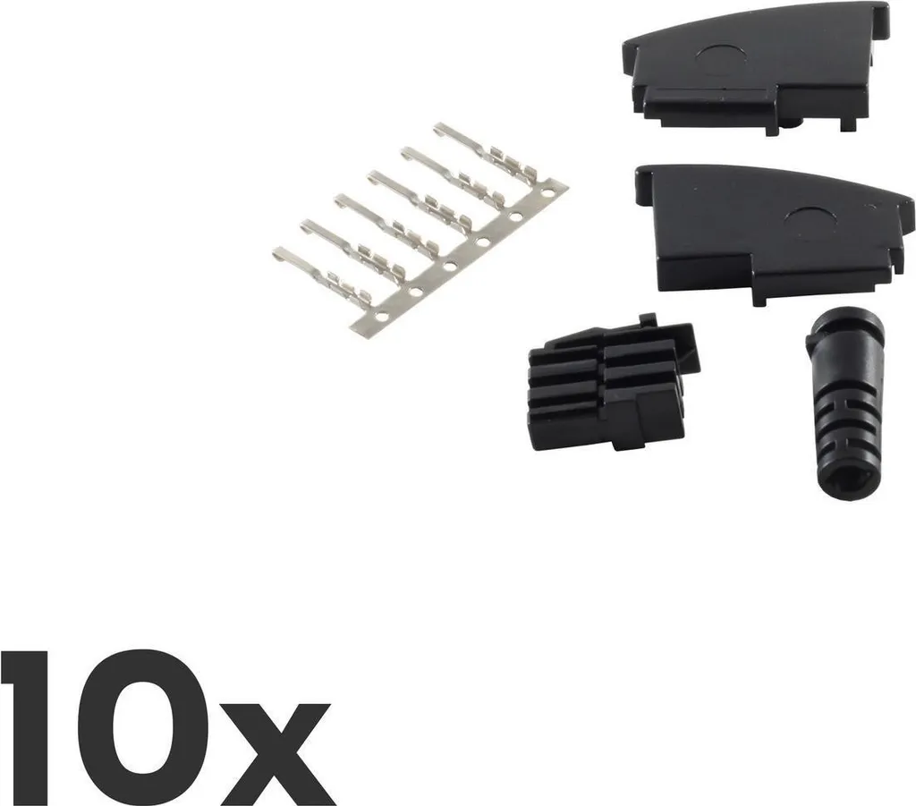 Connecteur de fil TAE F noir shiverpeaks BS72000-SET10 lot de 10 pièces