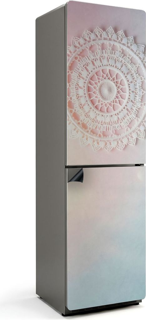 Zartes Spitzenmuster – Magnetische Kühlschrank Abdeckung – Dekorfolie magnetisch Küche – Kühlschrank Magnet Deko – selbstklebende Magnet...