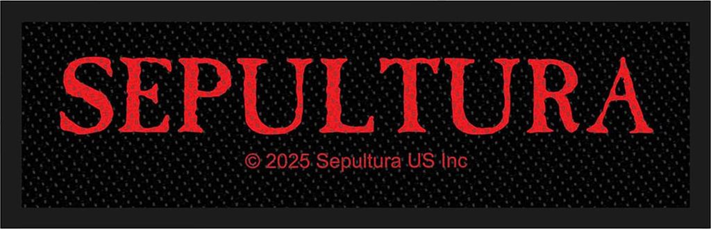 Sepultura - Logo-Patch, Polyester RO14945 (Einheitsgröße) (Schwarz/Rot)