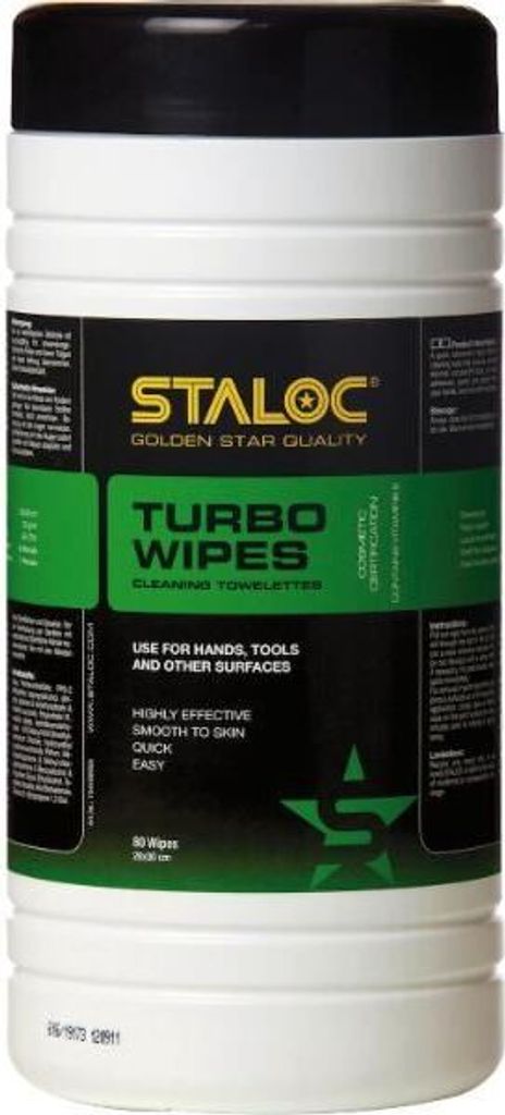 STALOC Turbo Wipes | feuchte Reinigungstücher | 80 Putztücher im Eimer