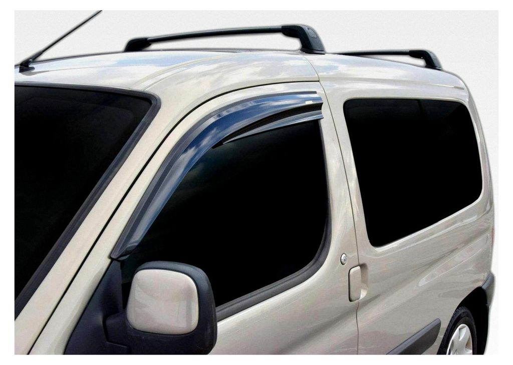 Windabweiser für Berlingo 1996-2008, Set 2-teilig, vorne, Regenabweiser, dunkeltönend, aerodynamisch, einfache Montage