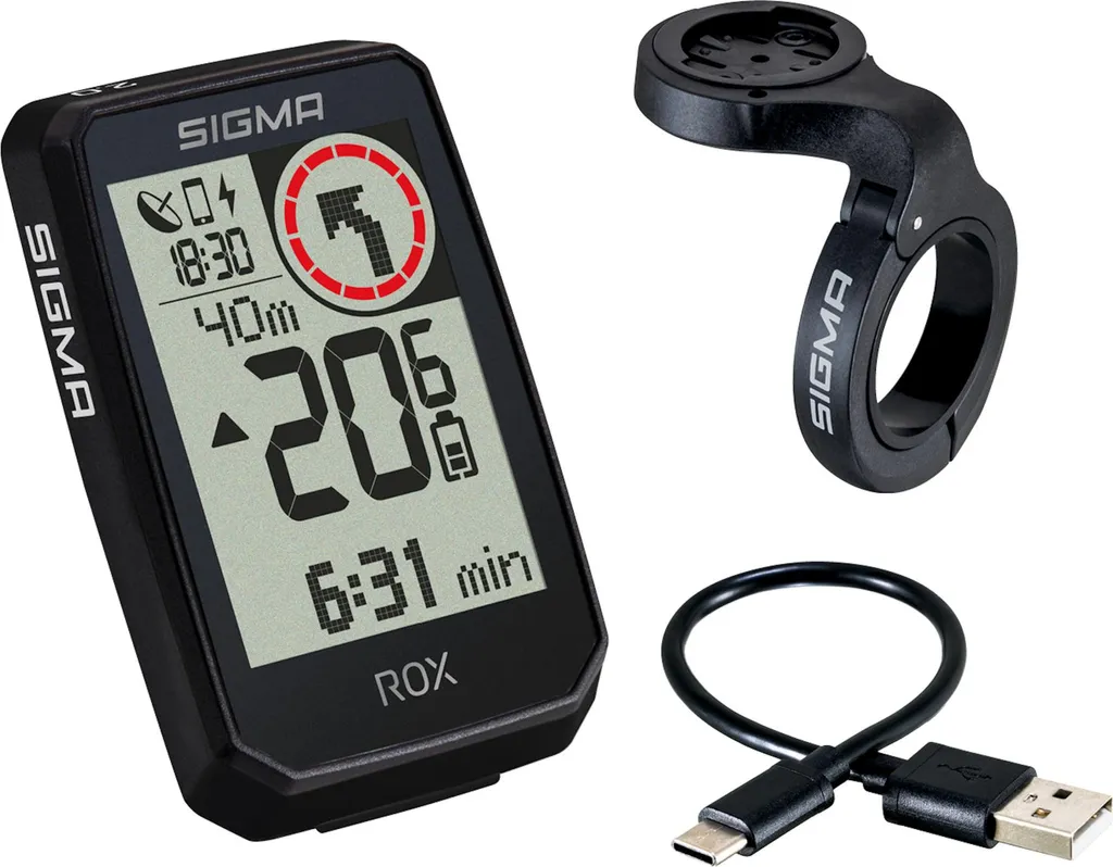 Ordinateur de vélo GPS Sigma ROX 2.0 noir avec écran 2 pouces