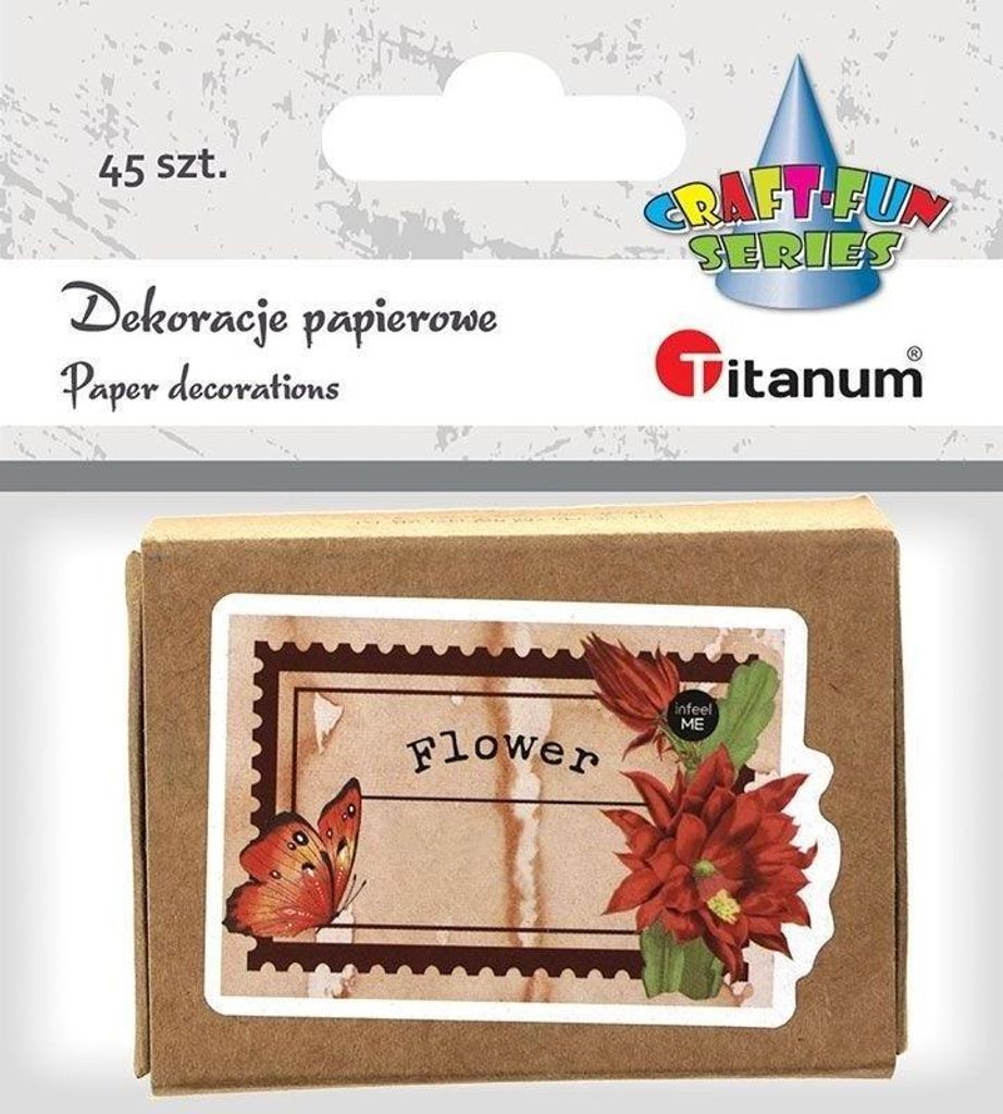 Dekorationen aus Pappe, Notizzettel in einer Schachtel, 45 Stück – Titanum