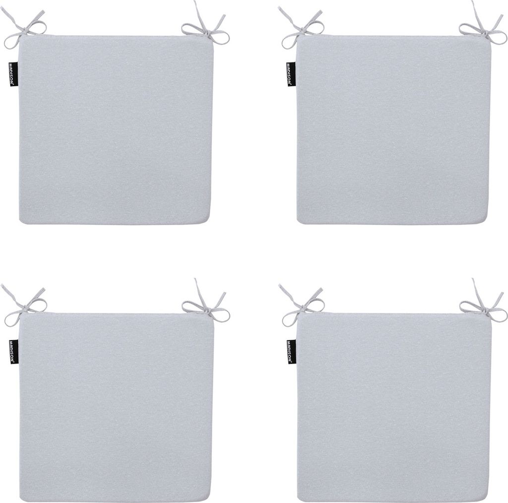 Madison - Sitzkissen Panama hellgrau - ca. 40x40 cm - 4er-Set