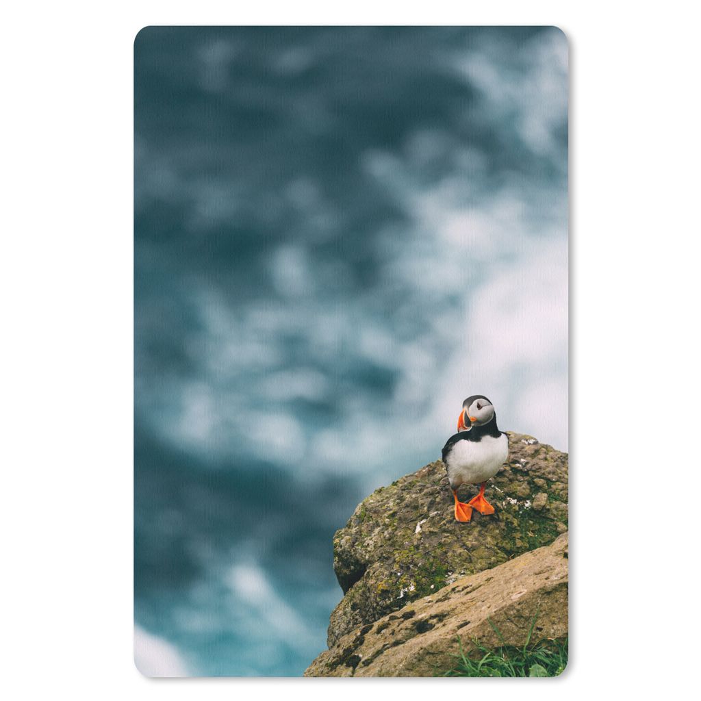 MuchoWow Mauspad Mousepad Papageientaucher am Rande einer Klippe 40x60 cm - Mousepads - Maus Mat - Pad - Mausunterlage - Schreibtisch Accesoire