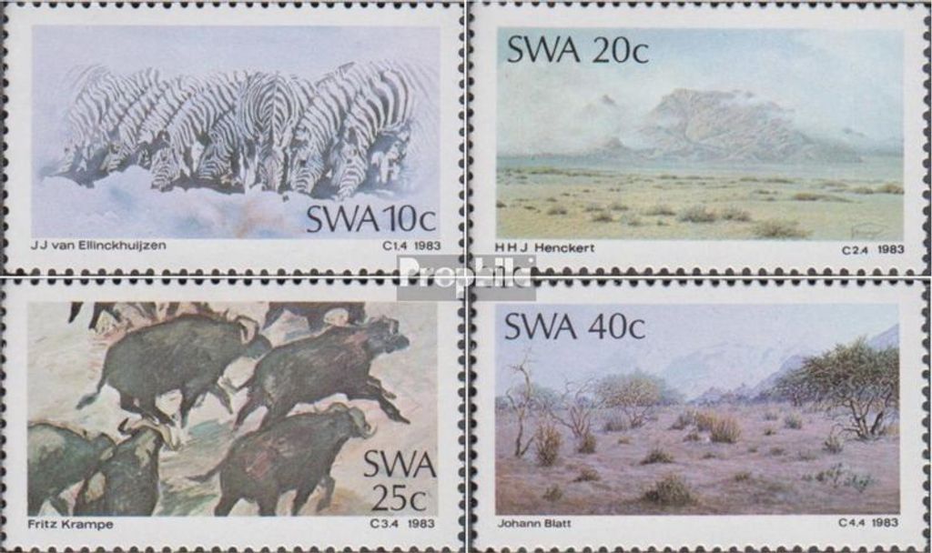 Briefmarken Namibia - Südwestafrika 1983 Mi 541-544 (kompl.Ausg.) FDC Gemälde