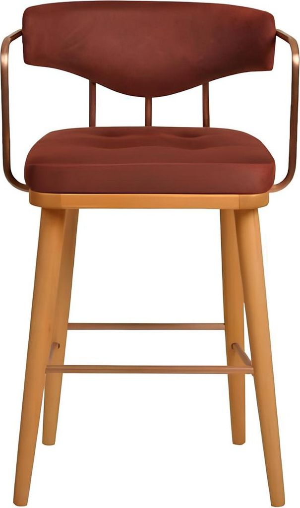 Stilvoll Barhocker Stuhl Designer Holzstuhl Esszimmerstuhl Hocker Bar Braun Neu