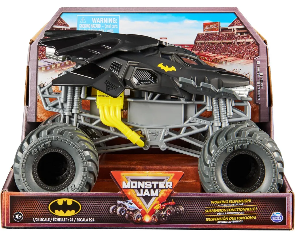 Voiture Monster Jam Batmobile 1:24 pour Cascades et Courses Enfants