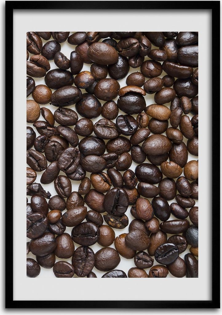 Bild - Bilderrahmen - Foto - 70 cm x 100 cm - MDF - Rahmen - Wandkunst - Körner Kaffee