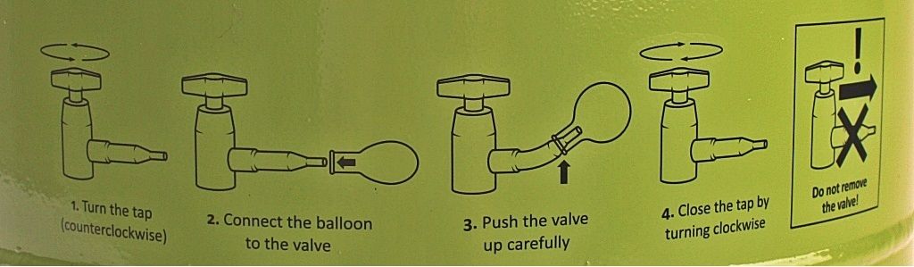 HELIUM DO BALÓNKŮ BALLOONGAZ - jednorázová nádoba 400 l Obrázek produktu 4