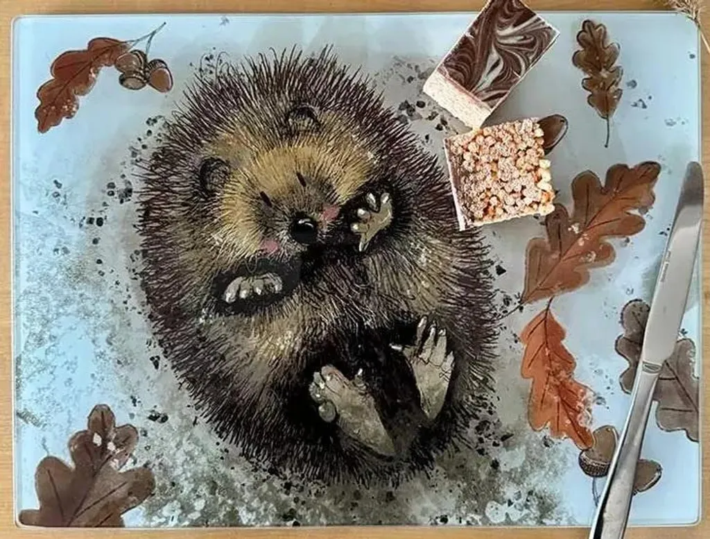 Décoration Murale en Verre Hérisson - Tableau Moderne pour le Salon
