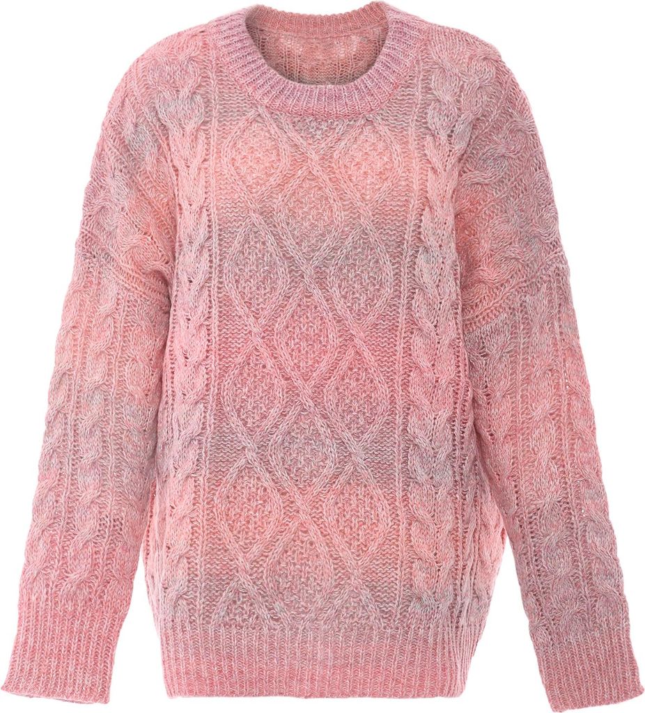 Sookie damen pullover - rosa gelb, XL/XXL