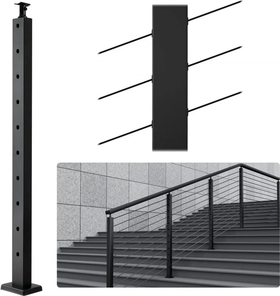 Poteau pour escalier 30° : fini les perçages difficiles sur rampe 91 cm
