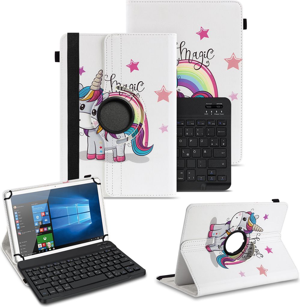 Schutzhülle für Xiaomi Redmi Pad SE Bluetooth Tasche 360 Drehbar QWERTZ TastaturFarben:Motiv 14