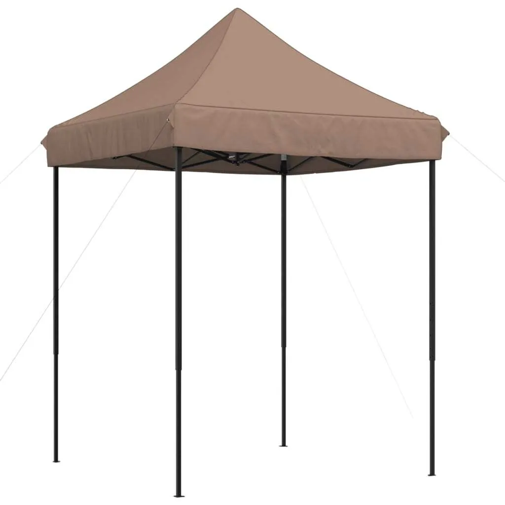 Gazebo Pieghevole 2x2 Marrone Impermeabile: Tenda Pop-Up per Feste
