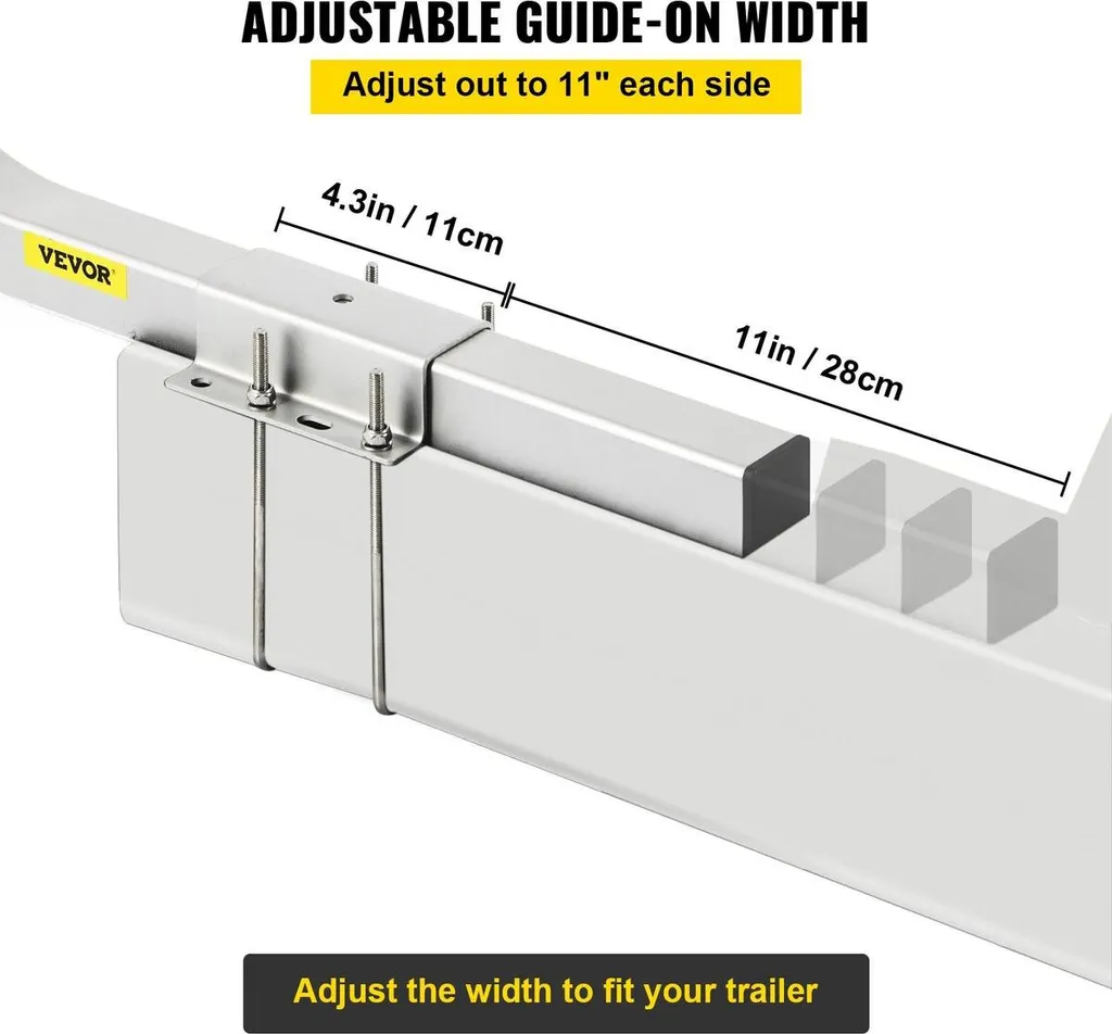 Guide pour remorque bateau 45 pouces anti-rayures structure en π - 3
