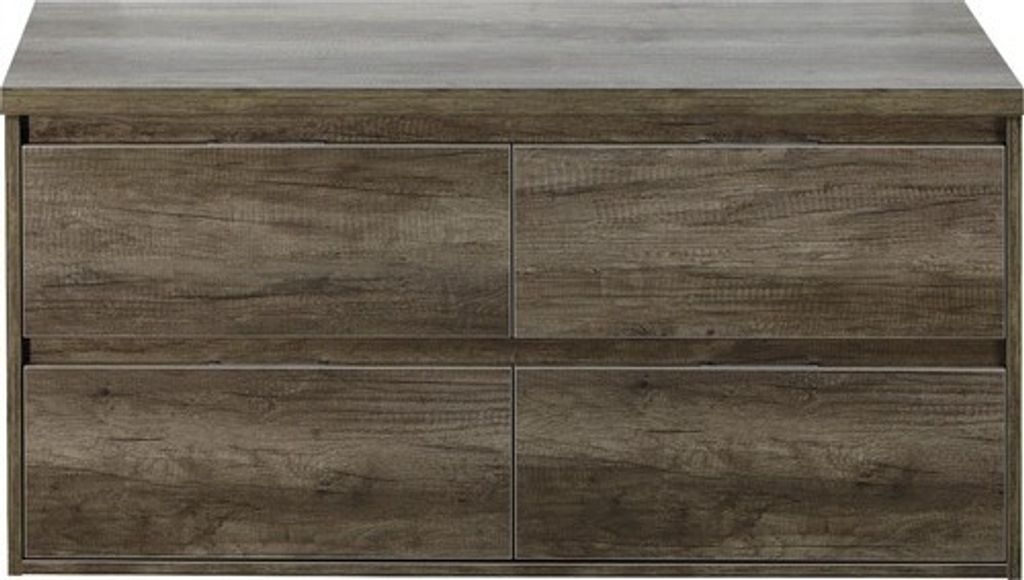 Waschtischunterschrank Porto 120 cm mit Waschtischplatte 4 Schubladen Nebraska Eiche