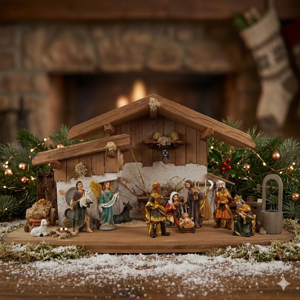 Bezaubernde Weihnachtskrippe Hartmannshof inkl. 11-tlg. Produktbild 