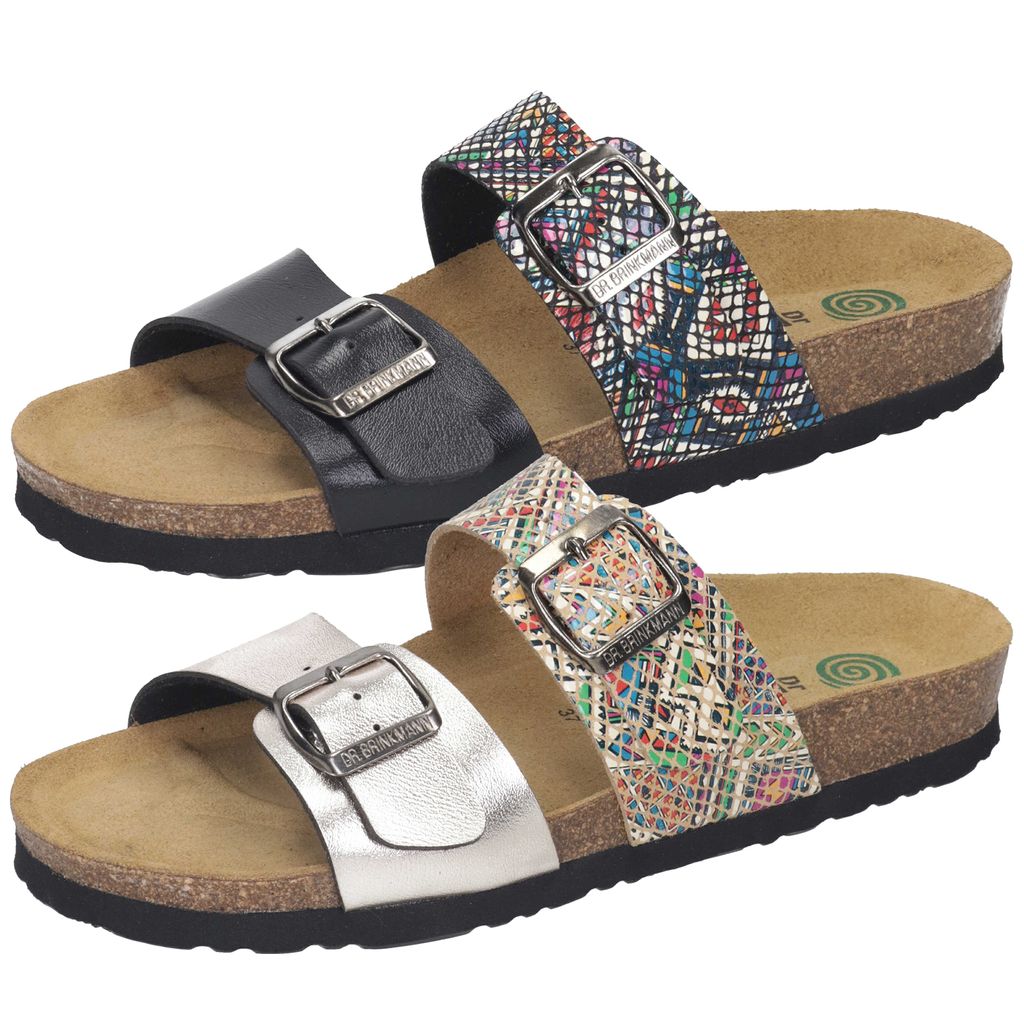 Dr. Brinkmann Damen Pantoletten Clogs 700067, Größe:41 EU, Farbe:Gold