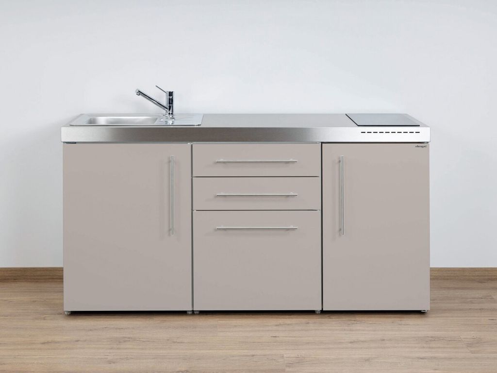 Stengel Miniküche MP 170 Sand mit Kühlschrank & Induktionskochfeld