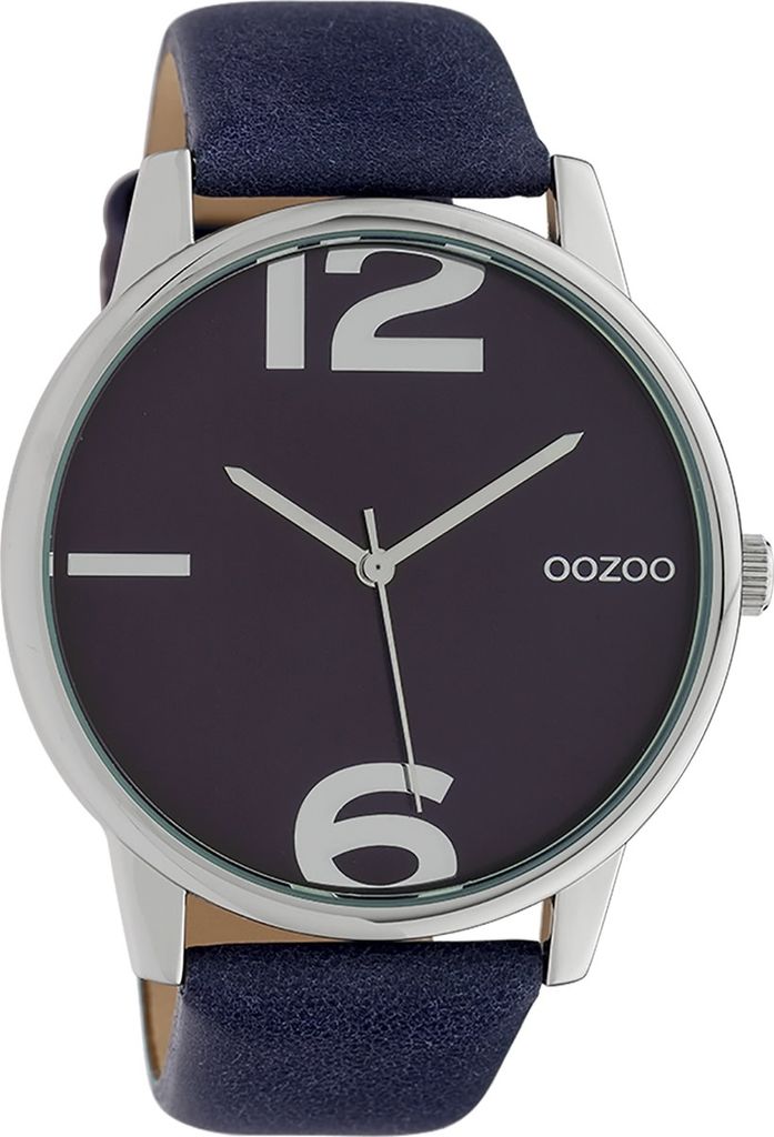 Oozoo Armbanduhr dunkelblau Leder Timepieces Damen Analog-Quarzuhr UOC10372
