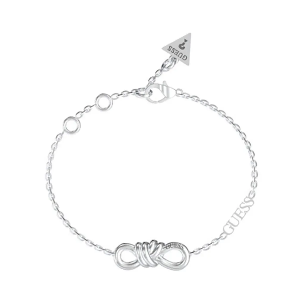 Bracelet Guess JUBB04011JWRHL en Acier Rhodié avec Cristaux Brillants