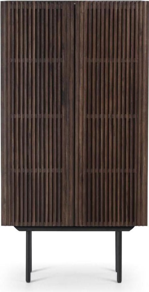 Highboard Louvre - Dunkelbraun