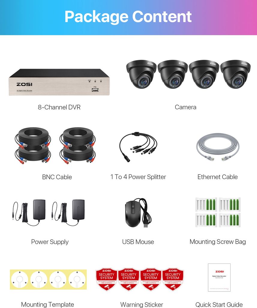 ZOSI FHD Video Überwachungssystem 8CH H.265+ 1080P DVR mit Produktbild 10
