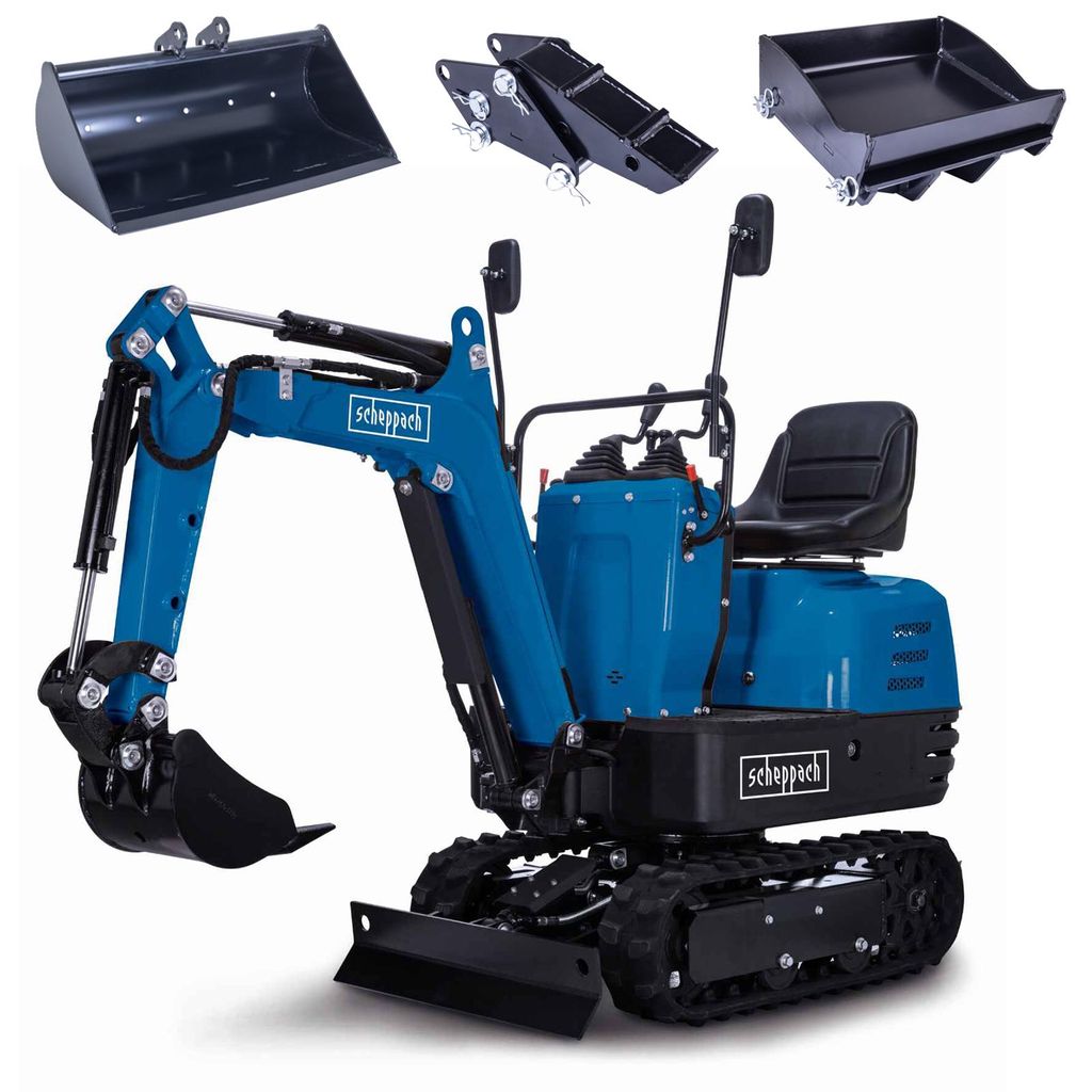 Scheppach Benzin Mini-Bagger EXC815 inkl. Böschungslöffel Produktbild 