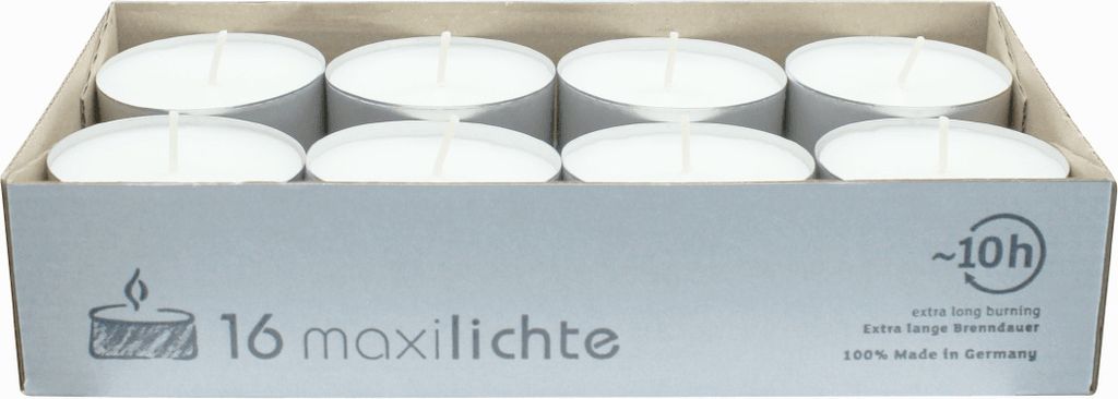 16 Stück Maxi Teelichter von Wenzel in Aluhülle mit 10 Produktbild 