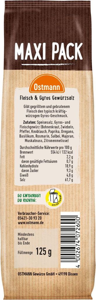 Fleisch & Gyros Gewürzsalz Produktbild 