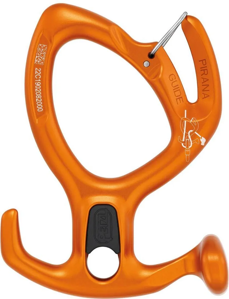 Sécurisez vos rappels avec le descendeur Petzl Pirana Guide Orange Pro
