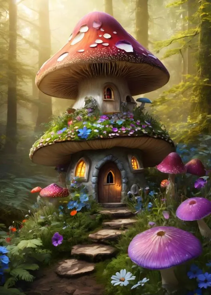 Puzzle Alipson 500 pièces Antistress : Underwood Mushroom House Jeu