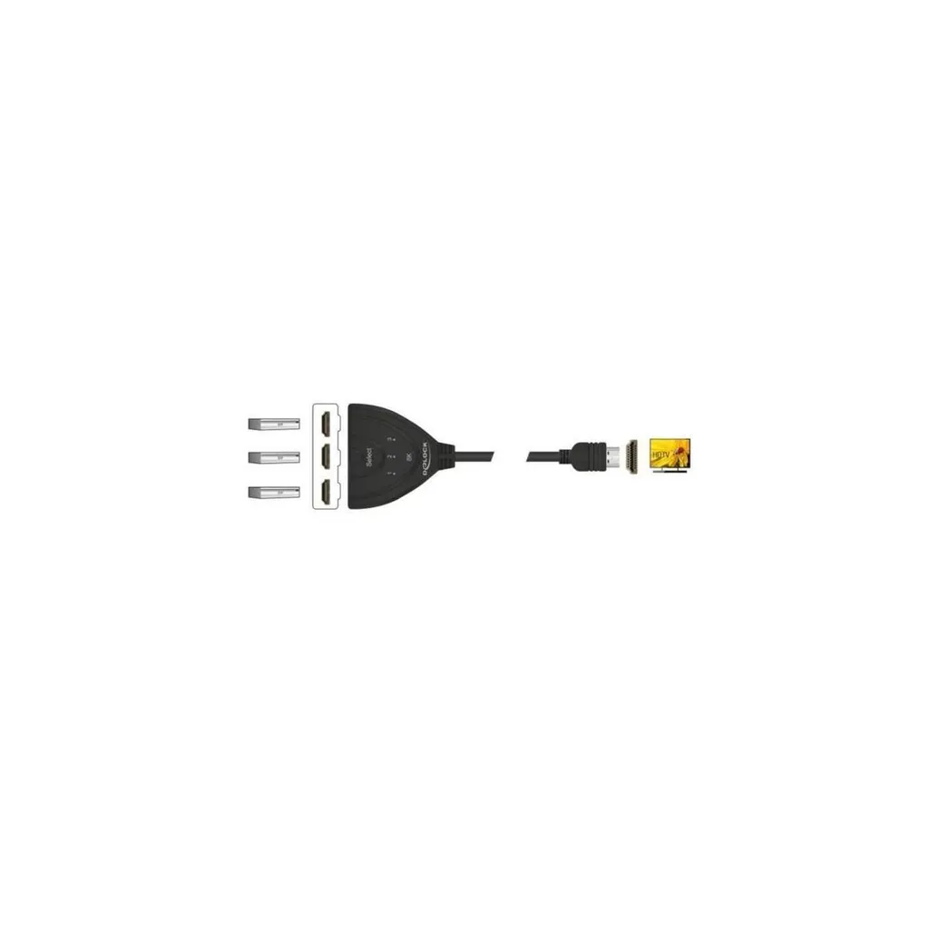 Plus de câbles à débrancher : Switch HDMI 8K Delock 3 sources vers 1 TV - 3