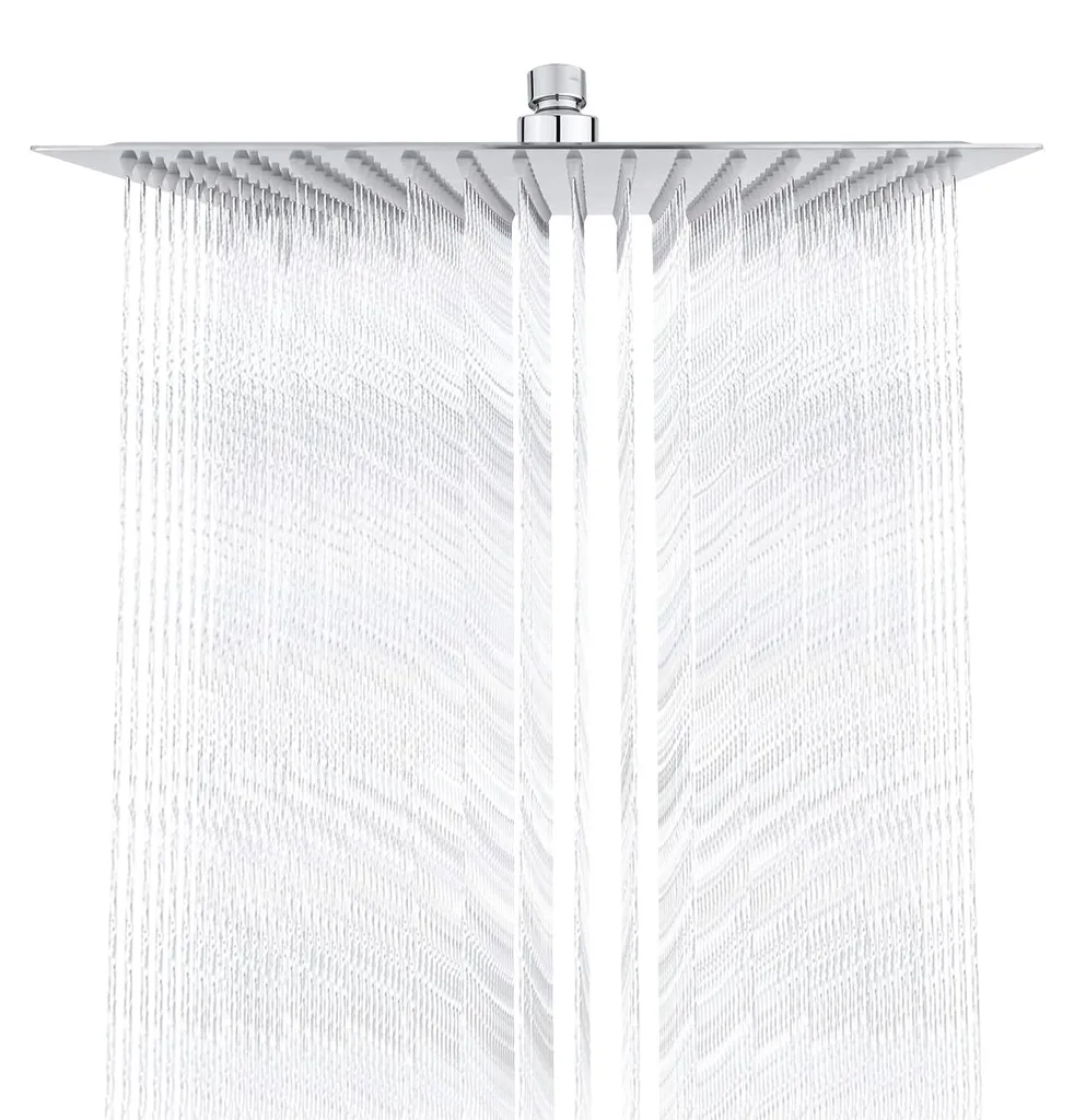 Ibergrif M20294 Pomme de Douche Carrée 30x30 cm en Acier Inox 304