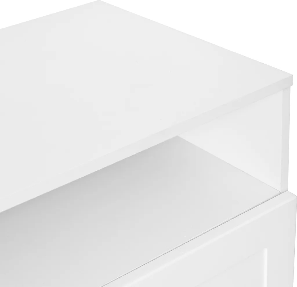 Armoire à chaussures blanche poignées dorées L73xP34xH109 cm modulable