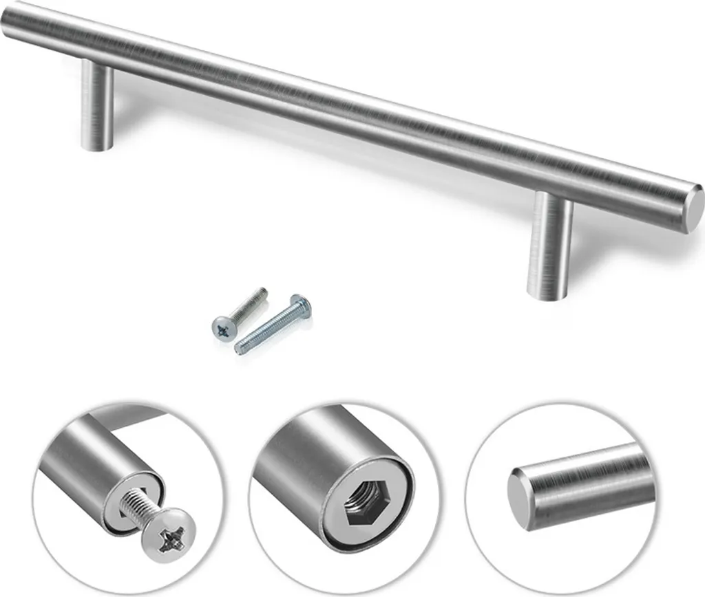 Maniglie Cucina SWANEW 128mm Acciaio - Set Risparmio 100 Pezzi