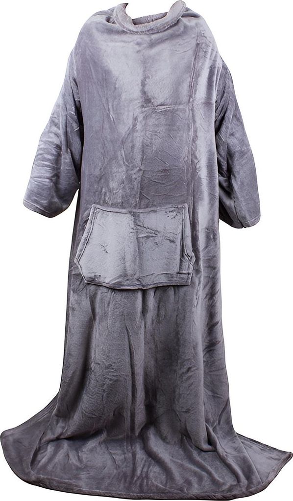 Verk 24306 Coperta in pile con maniche 200 x 140 cm grigio Immagine del prodotto 