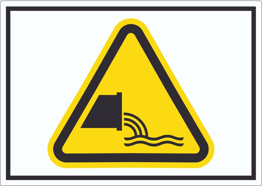 Aufkleber Warnung Abwassereinleitung Symbol A0 (841x1189mm)