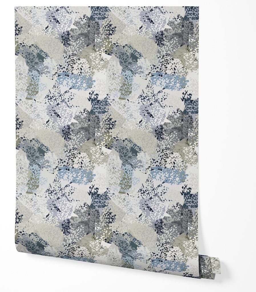 Vliestapete Abstrakt Struktur Wohnzimmer 4x2,5 Beige-Grau-Blau