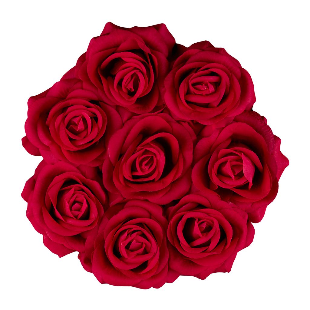 10 Jahre haltbar 4 Rosen Geschenkidee Relaxdays Rosenbox rund dekorative Blumenbox lila stabile Flowerbox schwarz