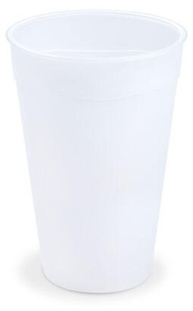 12x Mehrwegbecher gefrostet mit Eichstrich 400ml Ø90mm