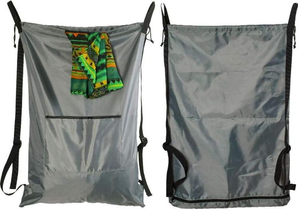 Reis-Wäschesack | Hängender Wäschesack für schmutzige Kleidung hinter der Zimmertür | Schultertasche Wäschesack Grau