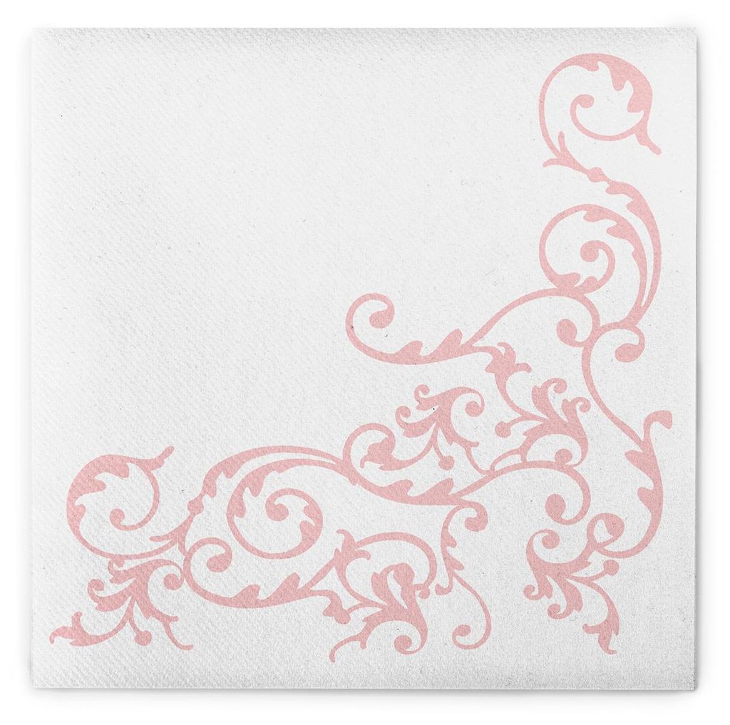 Airlaid Serviette Pomp in Rosa-Weiss, 40 x 40 cm, 50 Stück Produktbild 